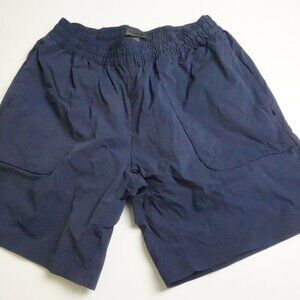 Proof Travel Zippered Pocket Highline Quick Dry Nylon Blend Blue Shorts Sz L